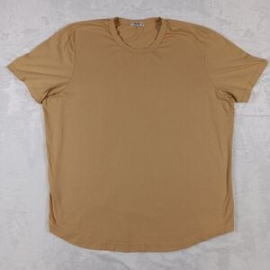 Buck Mason T Shirt Mens XXL Tan Slub Classic Tee USA Made Short Sleeve Casual